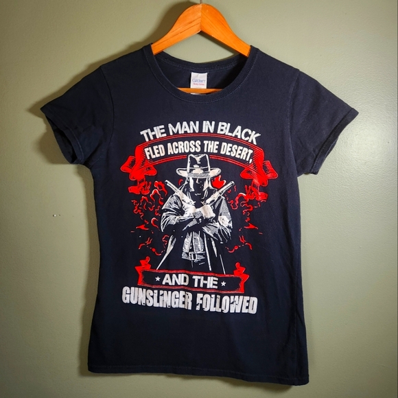 Black Dark Tower Graphic T Shirt - Picture 1 of 4